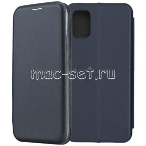 Чехол-книжка кожаный для Samsung Galaxy A41 A415 (синий) Fashion Case