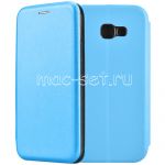 Чехол-книжка кожаный для Samsung Galaxy A5 (2017) A520 (голубой) Fashion Case
