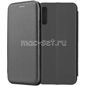 Чехол-книжка кожаный для Samsung Galaxy A50 A505 (черный) Fashion Case
