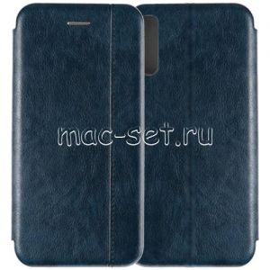 Чехол-книжка кожаный для Samsung Galaxy A30s A307 (синий) Retro Case