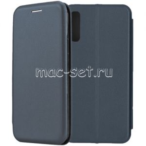 Чехол-книжка кожаный для Samsung Galaxy A50 A505 (синий) Fashion Case