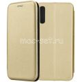 Чехол-книжка кожаный для Samsung Galaxy A30s A307 (золотистый) Fashion Case