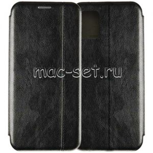 Чехол-книжка кожаный для Samsung Galaxy A51 A515 (черный) Retro Case