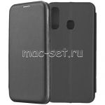 Чехол-книжка кожаный для Samsung Galaxy A60 A6060 (черный) Fashion Case