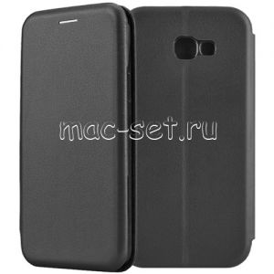 Чехол-книжка кожаный для Samsung Galaxy A7 (2017) A720 (черный) Fashion Case