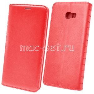 Чехол-книжка кожаный для Samsung Galaxy A7 (2017) A720 (красный) Book Case New