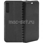 Чехол-книжка кожаный для Samsung Galaxy A7 (2018) A750 (черный) Book Case New