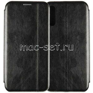 Чехол-книжка кожаный для Samsung Galaxy A70 A705 (черный) Retro Case