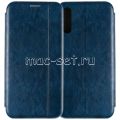 Чехол-книжка кожаный для Samsung Galaxy A70 A705 (синий) Retro Case