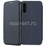 Чехол-книжка кожаный для Samsung Galaxy A70 A705 (синий) Fashion Case