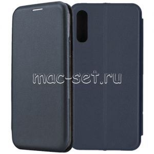Чехол-книжка кожаный для Samsung Galaxy A70 A705 (синий) Fashion Case