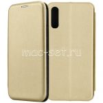 Чехол-книжка кожаный для Samsung Galaxy A70 A705 (золотистый) Fashion Case