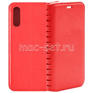 Чехол-книжка кожаный для Samsung Galaxy A70 A705 (красный) Book Case New