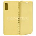 Чехол-книжка кожаный для Samsung Galaxy A70 A705 (золотистый) Book Case New