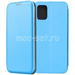 Чехол-книжка кожаный для Samsung Galaxy A71 A715 (голубой) Fashion Case
