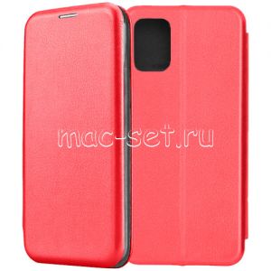 Чехол-книжка кожаный для Samsung Galaxy A71 A715 (красный) Fashion Case