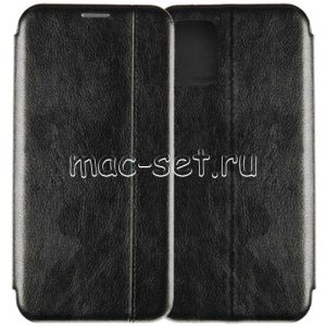 Чехол-книжка кожаный для Samsung Galaxy A71 A715 (черный) Retro Case