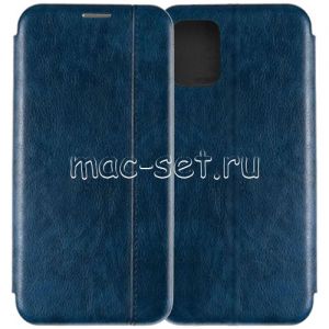 Чехол-книжка кожаный для Samsung Galaxy A71 A715 (синий) Retro Case