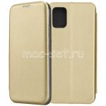 Чехол-книжка кожаный для Samsung Galaxy A71 A715 (золотистый) Fashion Case