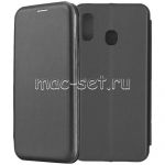 Чехол-книжка кожаный для Samsung Galaxy A40 A405 (черный) Fashion Case