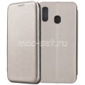 Чехол-книжка кожаный для Samsung Galaxy A40 A405 (серый) Fashion Case