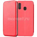 Чехол-книжка кожаный для Samsung Galaxy A40 A405 (красный) Fashion Case