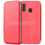 Чехол-книжка кожаный для Samsung Galaxy A40 A405 (красный) Fashion Case