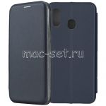 Чехол-книжка кожаный для Samsung Galaxy A40 A405 (синий) Fashion Case