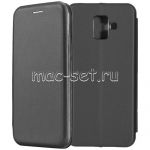 Чехол-книжка кожаный для Samsung Galaxy A6 (2018) A600 (черный) Fashion Case