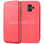 Чехол-книжка кожаный для Samsung Galaxy A6 (2018) A600 (красный) Fashion Case