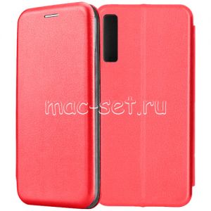 Чехол-книжка кожаный для Samsung Galaxy A7 (2018) A750 (красный) Fashion Case