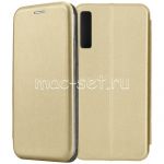 Чехол-книжка кожаный для Samsung Galaxy A7 (2018) A750 (золотистый) Fashion Case