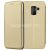 Чехол-книжка кожаный для Samsung Galaxy A8+ (2018) A730 (золотистый) Fashion Case