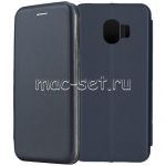 Чехол-книжка кожаный для Samsung Galaxy J2 (2018) J250 (синий) Fashion Case