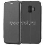 Чехол-книжка кожаный для Samsung Galaxy J2 core J260 (черный) Fashion Case