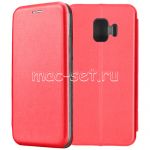Чехол-книжка кожаный для Samsung Galaxy J2 core J260 (красный) Fashion Case