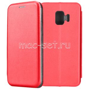 Чехол-книжка кожаный для Samsung Galaxy J2 core J260 (красный) Fashion Case