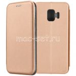 Чехол-книжка кожаный для Samsung Galaxy J2 core J260 (розовый) Fashion Case