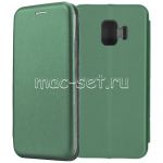 Чехол-книжка кожаный для Samsung Galaxy J2 core J260 (зеленый) Fashion Case