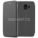 Чехол-книжка кожаный для Samsung Galaxy J4 (2018) J400 (черный) Fashion Case