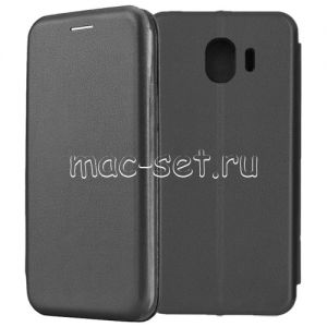Чехол-книжка кожаный для Samsung Galaxy J4 (2018) J400 (черный) Fashion Case