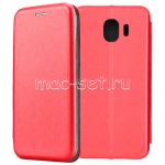 Чехол-книжка кожаный для Samsung Galaxy J4 (2018) J400 (красный) Fashion Case