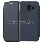 Чехол-книжка кожаный для Samsung Galaxy J4 (2018) J400 (синий) Fashion Case