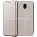 Чехол-книжка кожаный для Samsung Galaxy J5 (2017) J530 (серый) Fashion Case