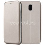 Чехол-книжка кожаный для Samsung Galaxy J5 (2017) J530 (серый) Fashion Case