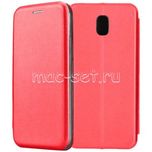 Чехол-книжка кожаный для Samsung Galaxy J5 (2017) J530 (красный) Fashion Case