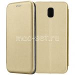 Чехол-книжка кожаный для Samsung Galaxy J5 (2017) J530 (золотистый) Fashion Case