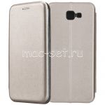 Чехол-книжка кожаный для Samsung Galaxy J5 Prime G570 (серый) Fashion Case