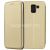 Чехол-книжка кожаный для Samsung Galaxy J6 (2018) J600 (золотистый) Fashion Case