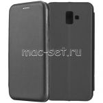 Чехол-книжка кожаный для Samsung Galaxy J6+ J610 (черный) Fashion Case
